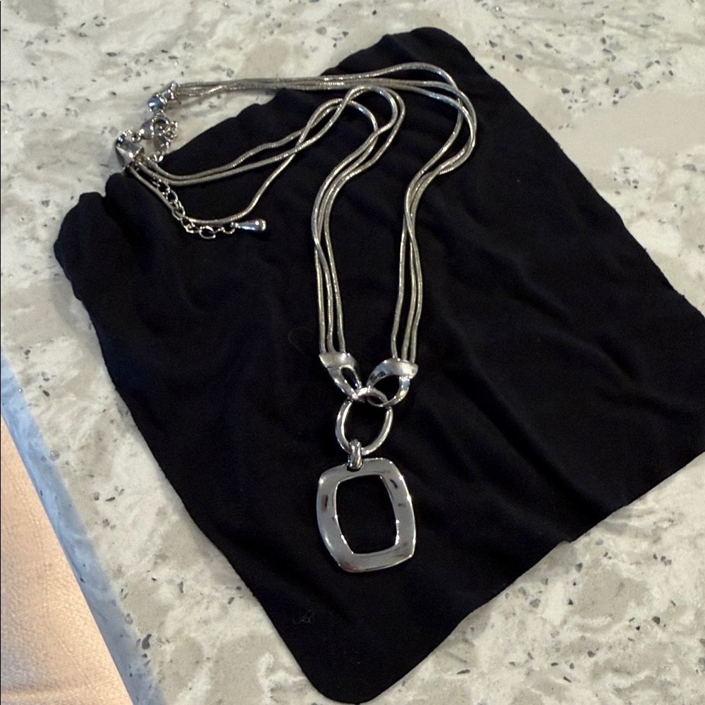 Lia Sophia Silver Multi-Strand Necklace